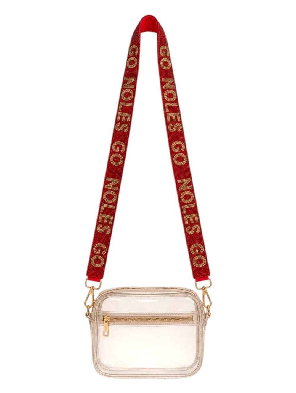 FSU Florida State Seminoles Beaded Game Day Bag Strap Go Noles Red Gold